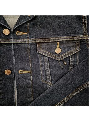 Levi's Classic Denim Jean Jacket with Contrast Stitching-Trucker Style -sz S New